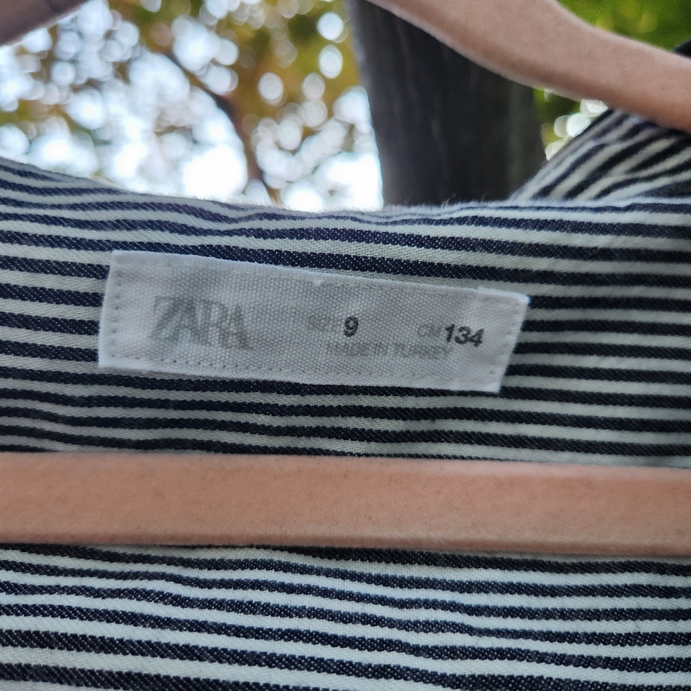ZARA Boys Hooded Botton Down Shirt size 9